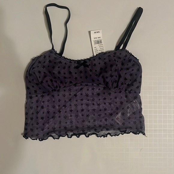Pacsun daisy street purple mesh tank top - Picture 2 of 4